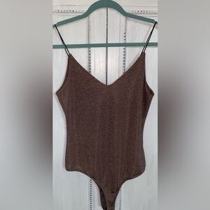 Bodysuit Size Medium By LA Hearts a Little Sparkle In There Pinkish/Black